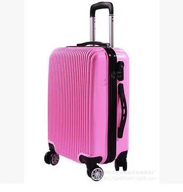 20"24" Carry-on Suitcase with Wheels Unisex Pink Luggage Travel Bag Trolley Bags Children's Suitcases