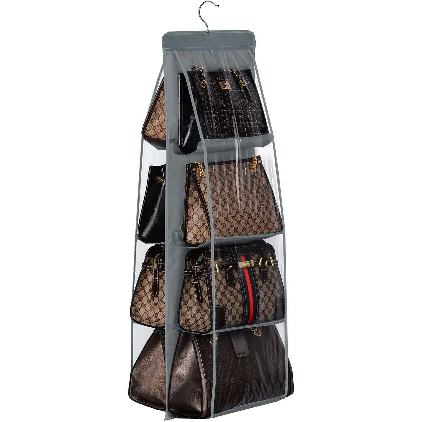 8 Pocket Hanging Purse Organizer Handbag Storage Hanger