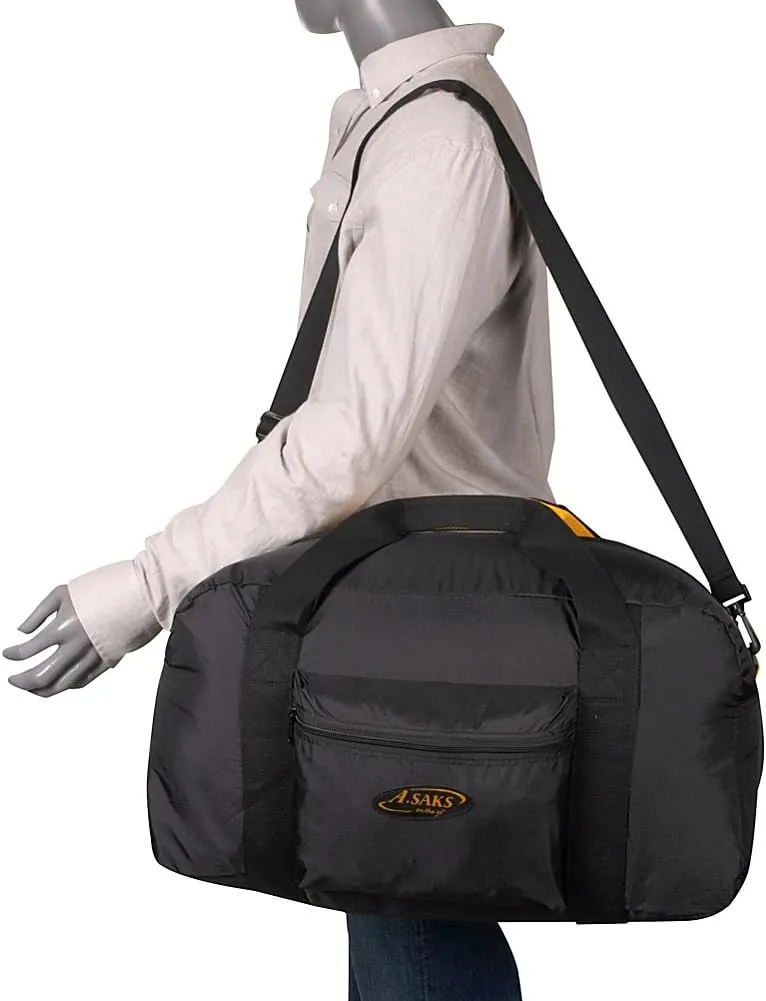 A. Saks 22" Carry On Folding Duffel with Pouch