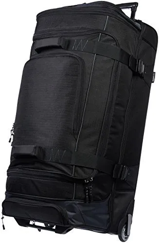 Amazonbasics Ripstop Wheeled Duffel - 35-Inch, Black