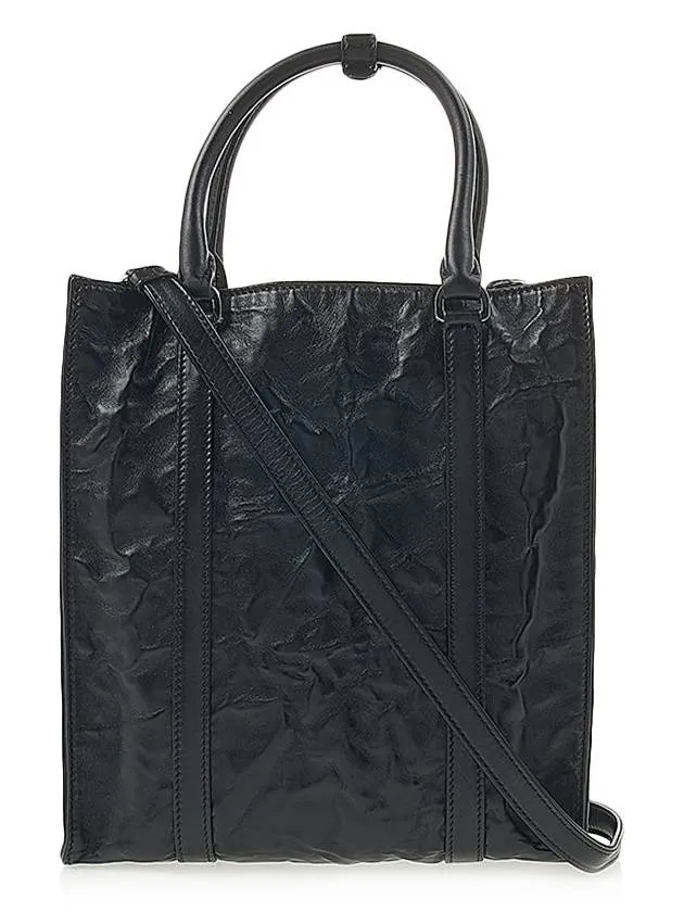 Antique Nappa Leather Mini Tote Bag Black