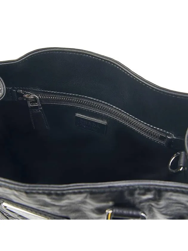 Antique Nappa Leather Mini Tote Bag Black