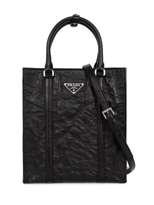 Antique Nappa Leather Mini Tote Bag Black