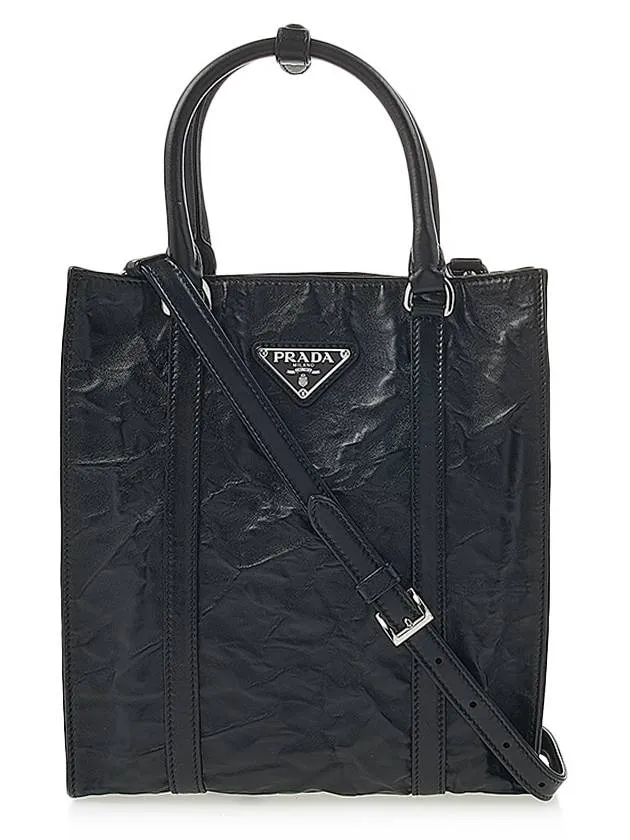 Antique Nappa Leather Mini Tote Bag Black