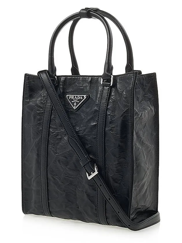 Antique Nappa Leather Mini Tote Bag Black