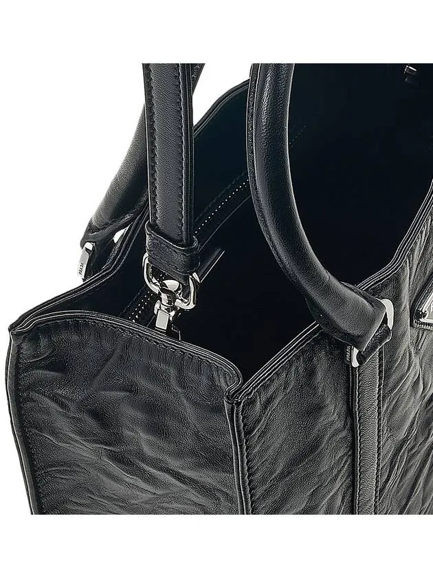 Antique Nappa Leather Mini Tote Bag Black
