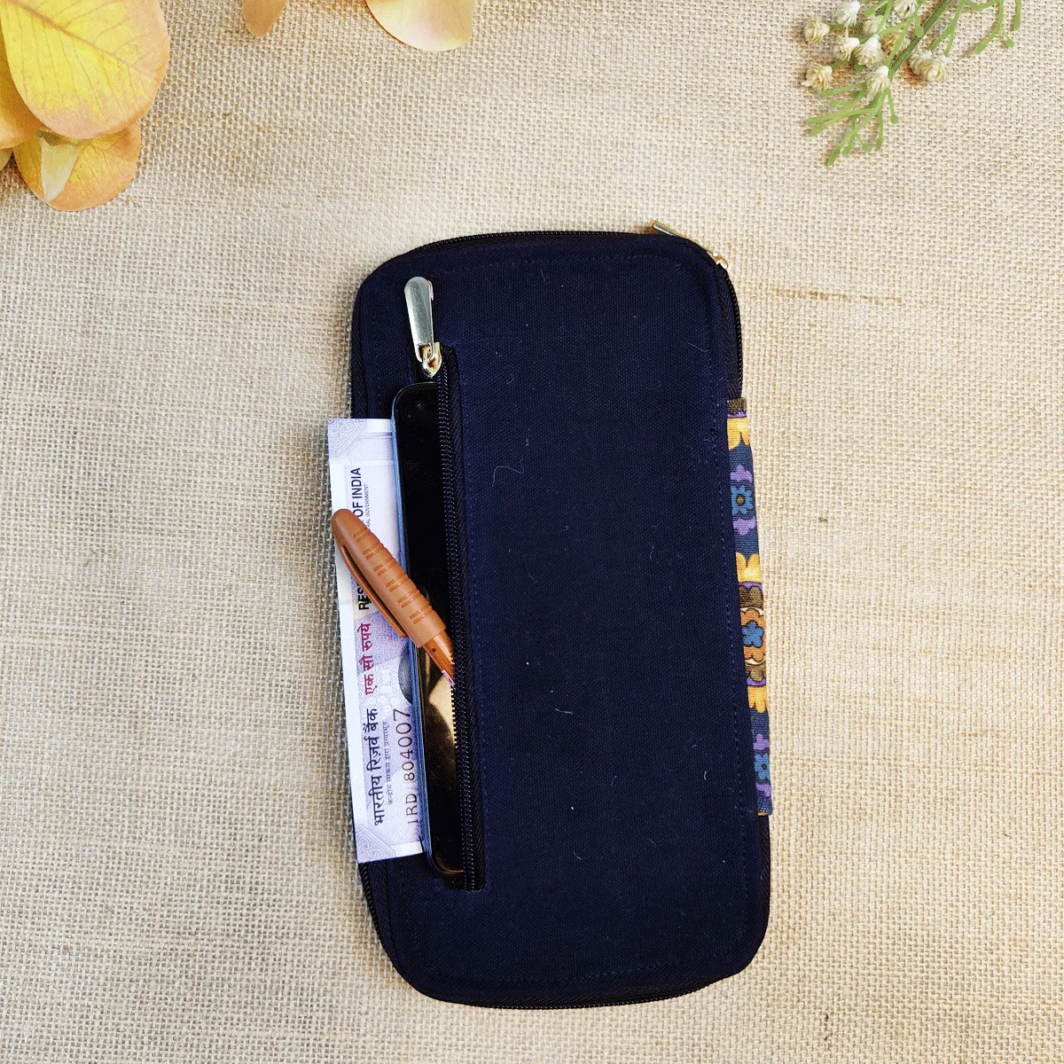 Bank Document Organizer - Blue Suzani
