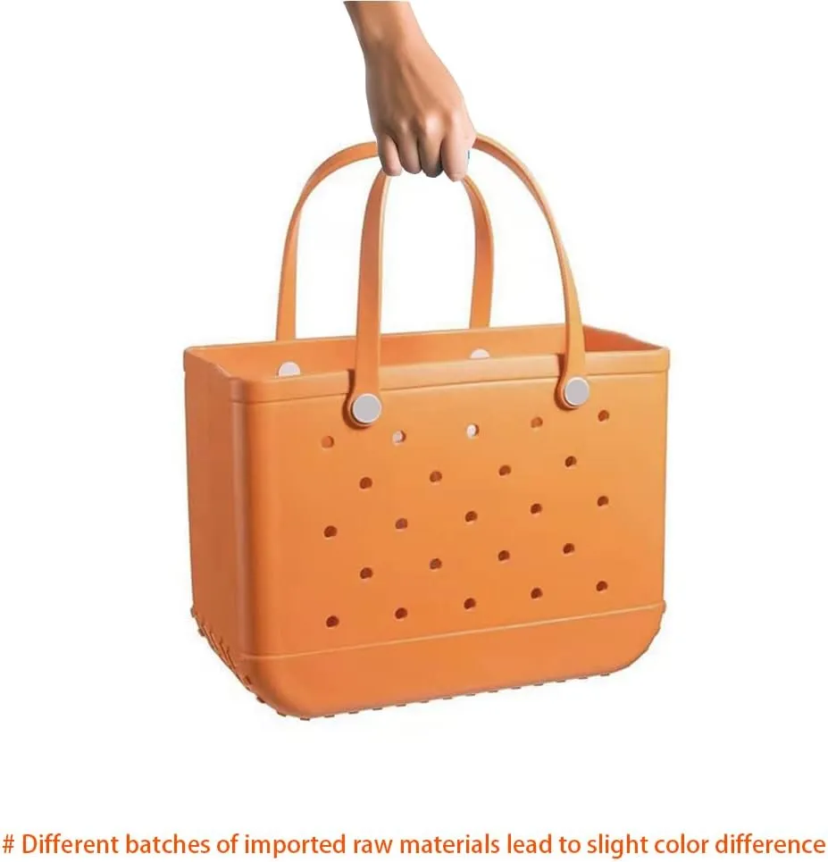 Beach Bag Rubber Tote Bag - Waterproof and Sandproof Tote Bags Outdoor Portable Handbag for Sports