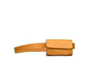 Bintu Barrel Leather Fanny Pack - Walnut