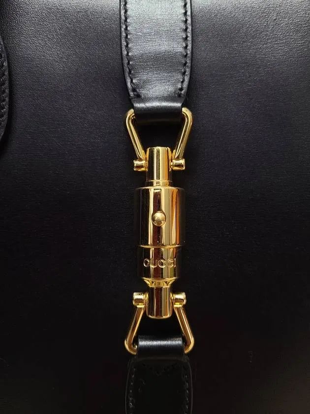 Black Jackie 1961 Leather Medium Tote Bag