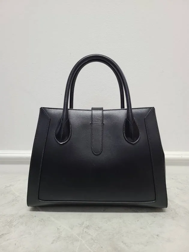Black Jackie 1961 Leather Medium Tote Bag