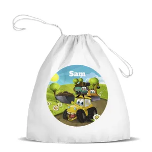 Building Friends Premium Drawstring Bag