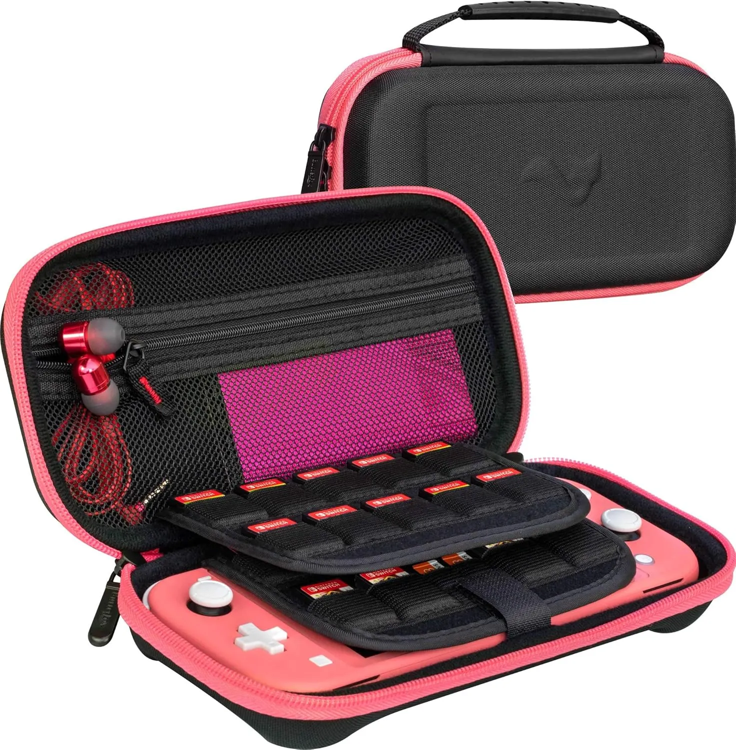 ButterFox Slim Carrying Case for Nintendo Switch Lite,19 Game and 2 Micro SD Card Holders, Storage for Switch Lite Accessories