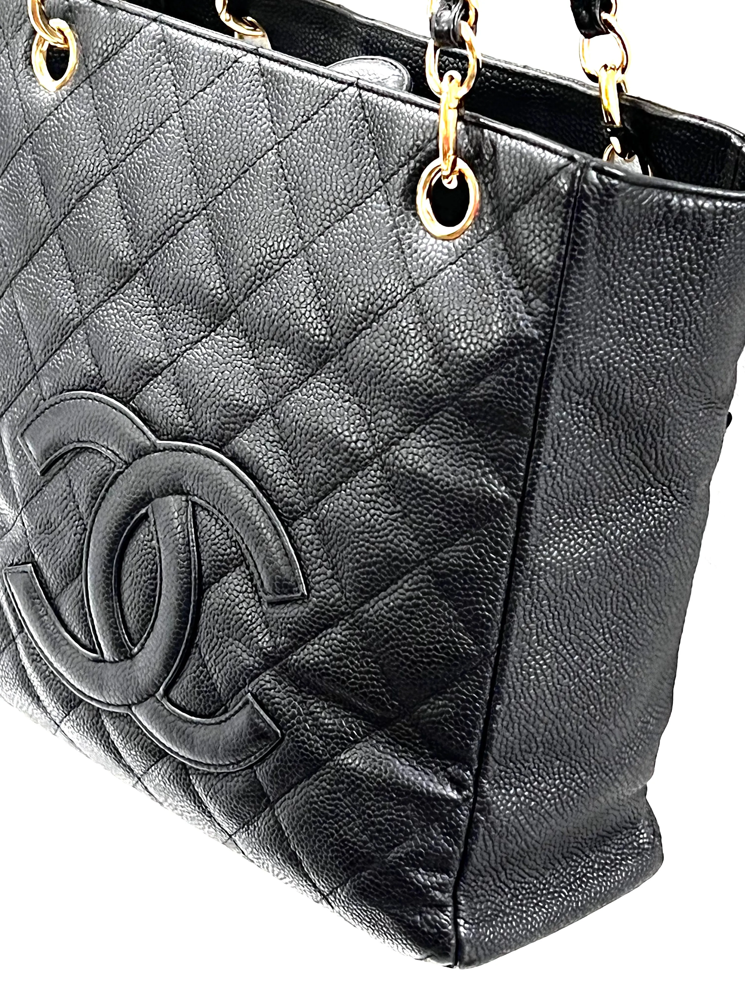CHANEL CAVIAR QUILTED PETIT SHOPPING TOTE PST