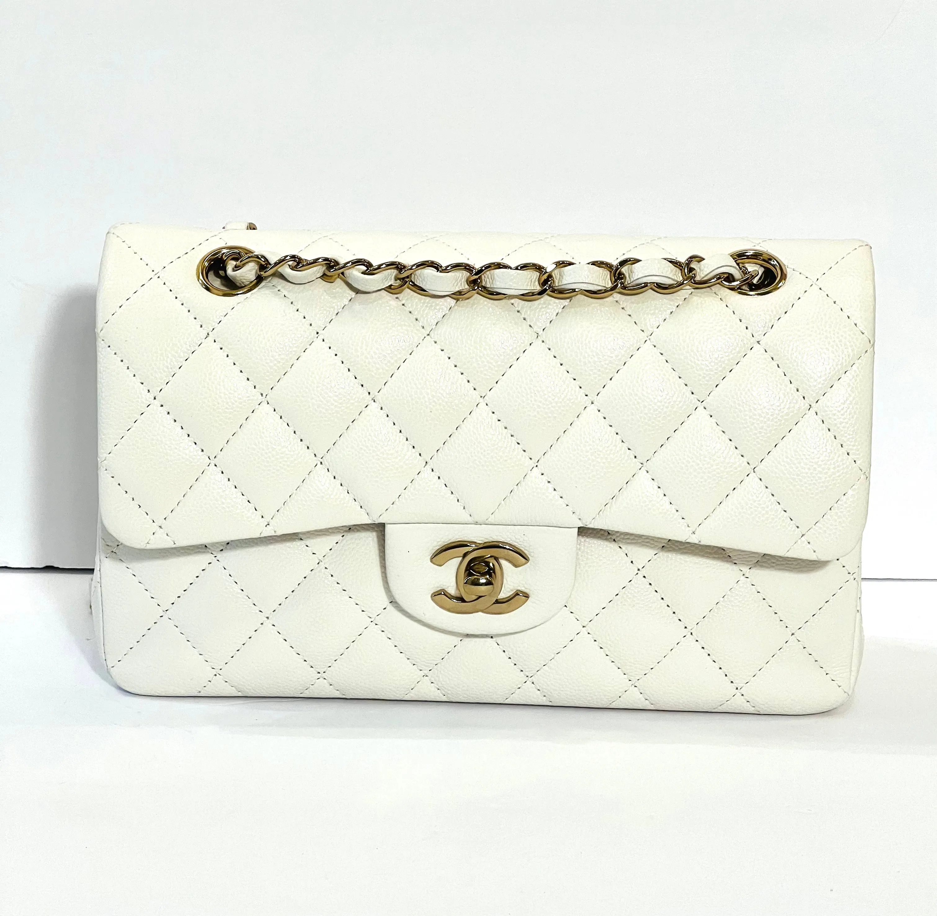 CHANEL CAVIAR QUILTED SMALL CLASSIC DOUBLE FLAP BAG