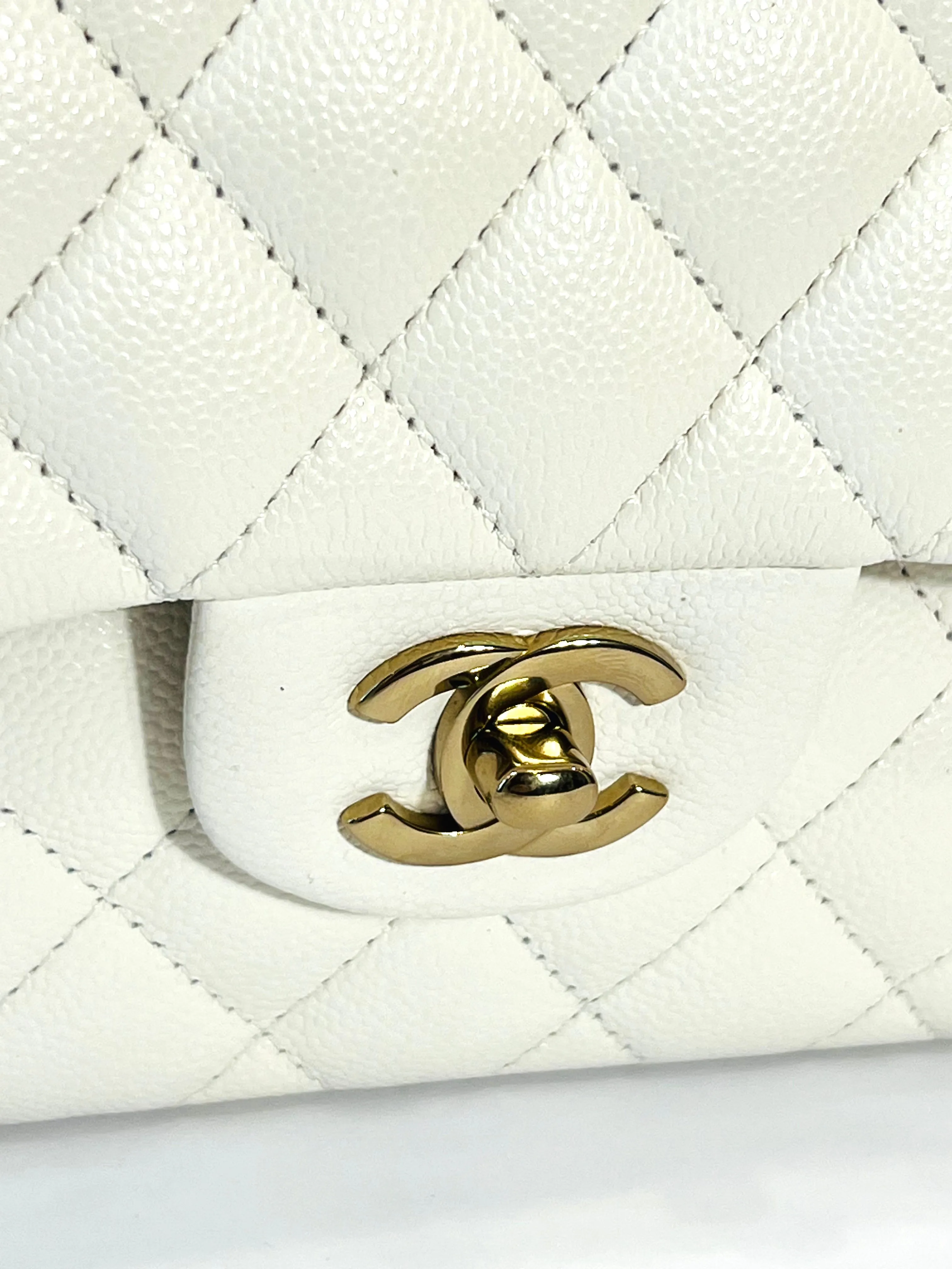 CHANEL CAVIAR QUILTED SMALL CLASSIC DOUBLE FLAP BAG