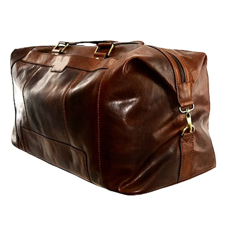 Cheyenne Hand-Stained Antique Buffalo Companion Duffel