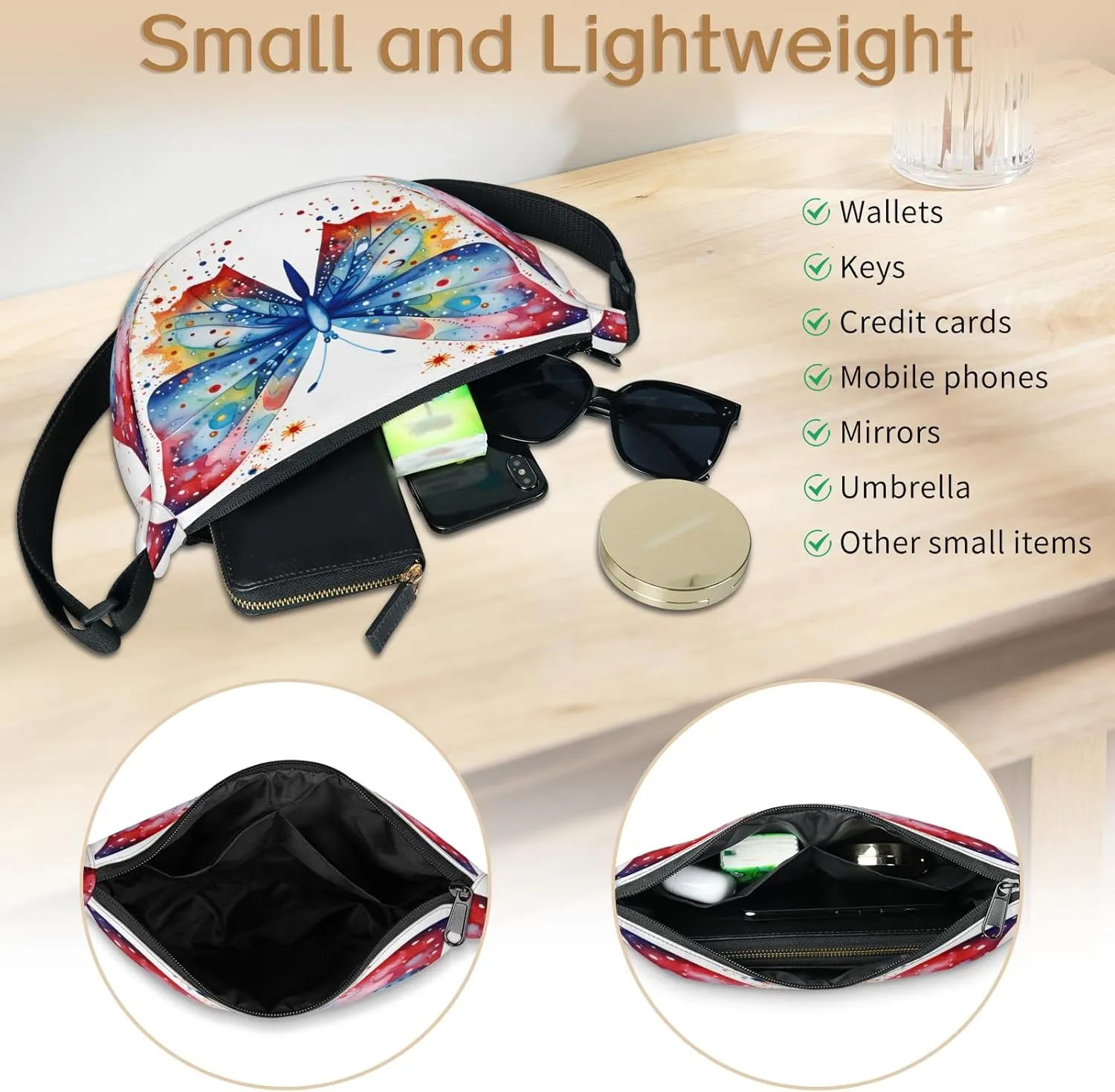 Crescent Crossbody Bag for Women Men, Lightweight Small Sling Hobos Dumpling Bag Crescent Purse, Crescent Moon Bags