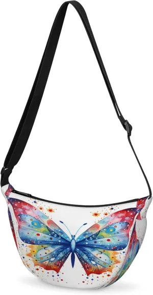 Crescent Crossbody Bag for Women Men, Lightweight Small Sling Hobos Dumpling Bag Crescent Purse, Crescent Moon Bags