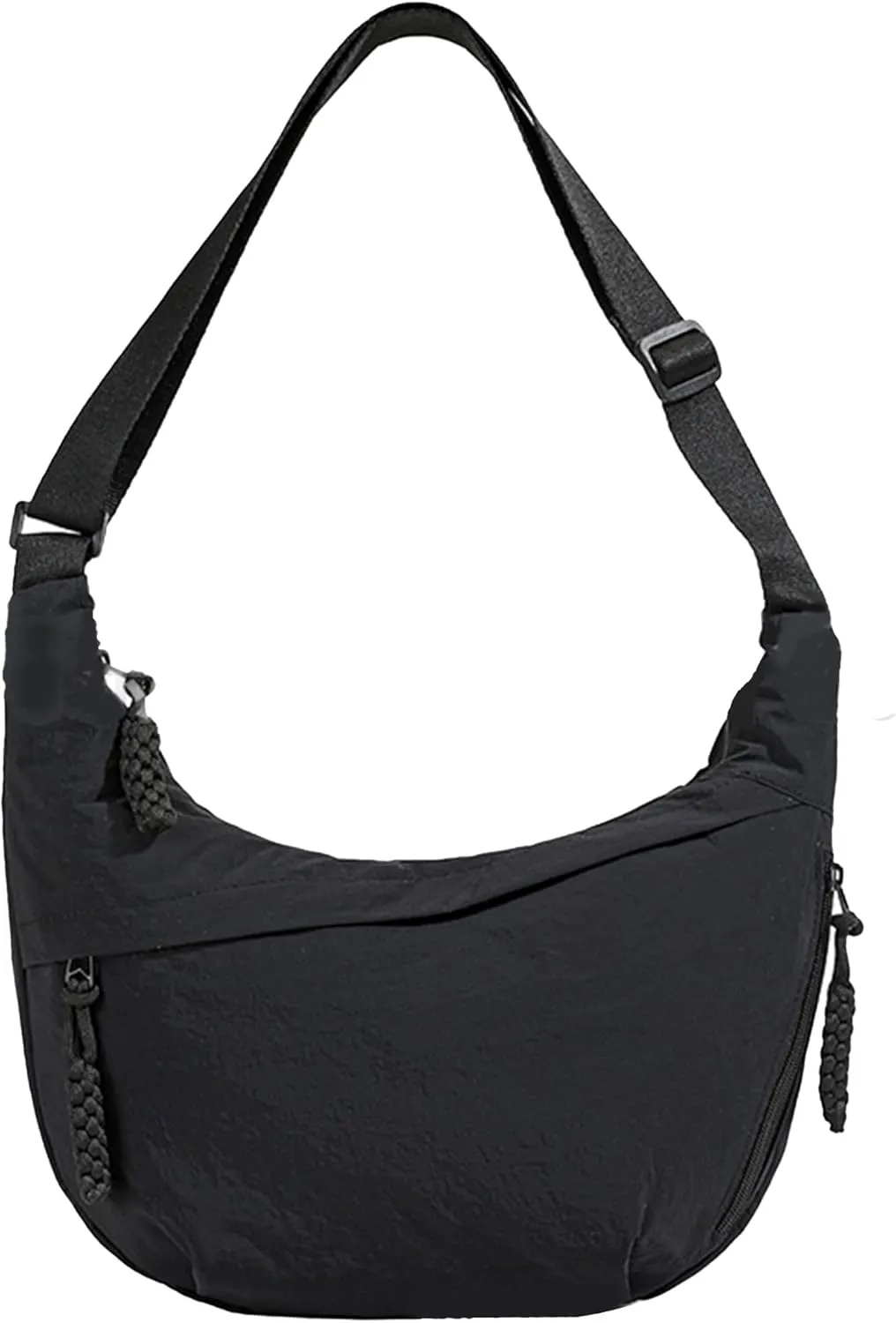 Crescent Shoulder Bag Nylon Crossbody Bag for Women Nylon Hobo Bags Slouchy Sling Purse Dumpling Bags