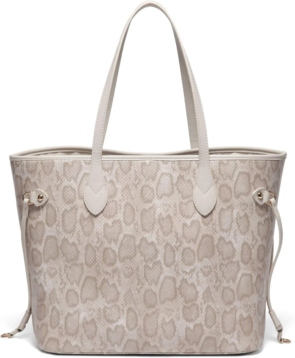 Daisy Rose Tote Shoulder Travel Bag & Matching Clutch PU Vegan Leather