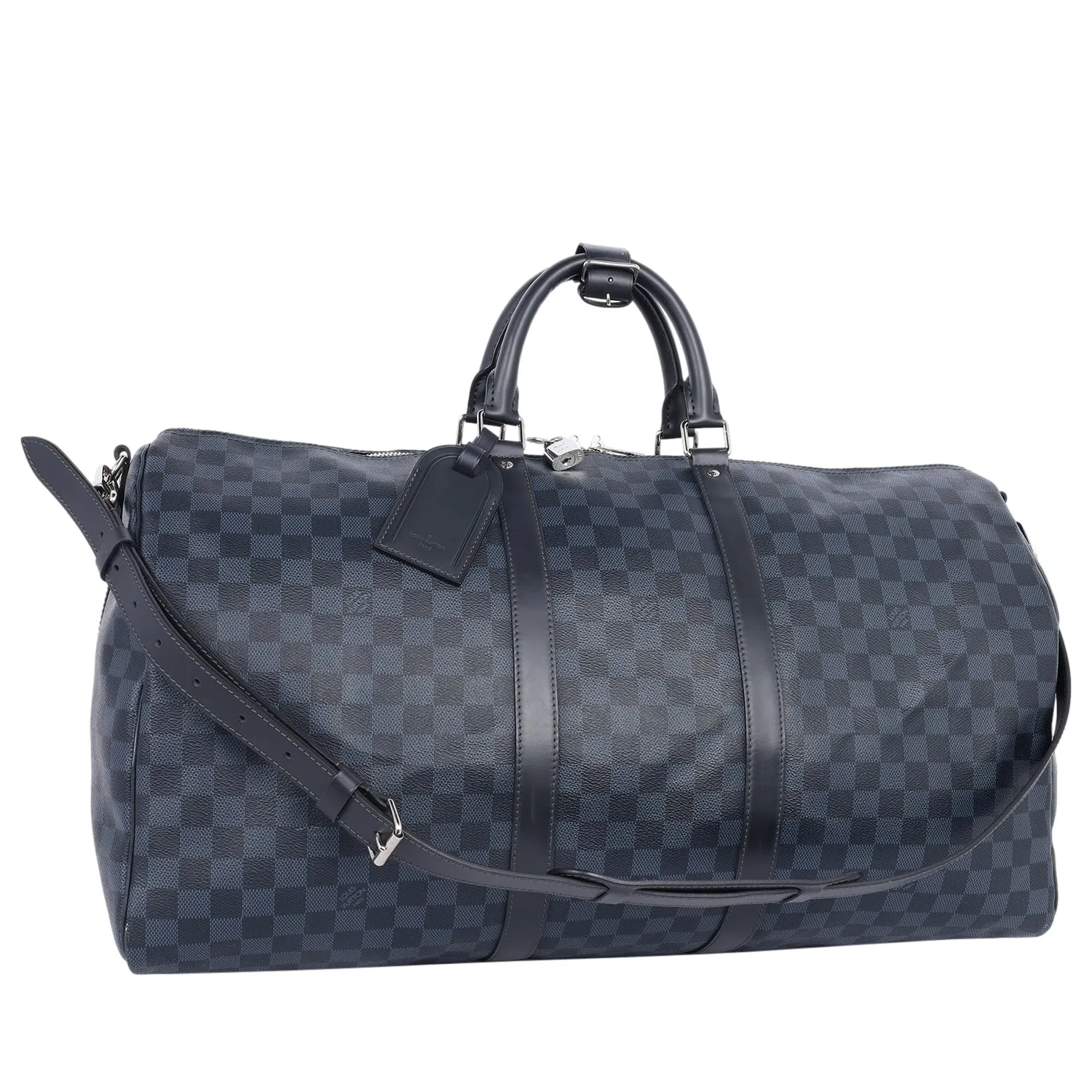 Damier Graphite Blue Cobalt Keepall Bandoulière 55 Travel Bag