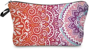 Deanfun Cosmetic Bag for Women, Mandala Flowers Waterproof Makeup Bags Roomy Toiletry Pouch Travel Accessories Gifts (51391)