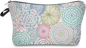 Deanfun Cosmetic Bag for Women, Mandala Flowers Waterproof Makeup Bags Roomy Toiletry Pouch Travel Accessories Gifts (51561)