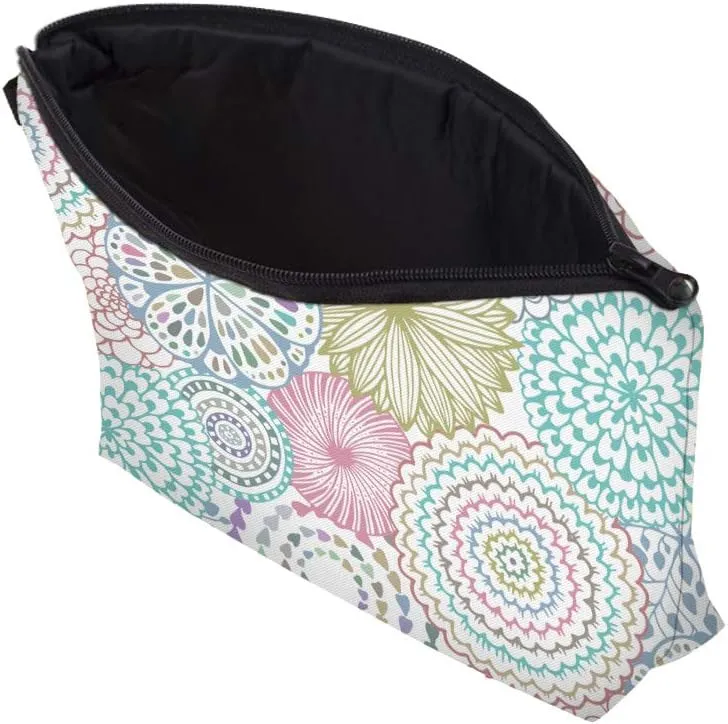 Deanfun Cosmetic Bag for Women, Mandala Flowers Waterproof Makeup Bags Roomy Toiletry Pouch Travel Accessories Gifts (51561)