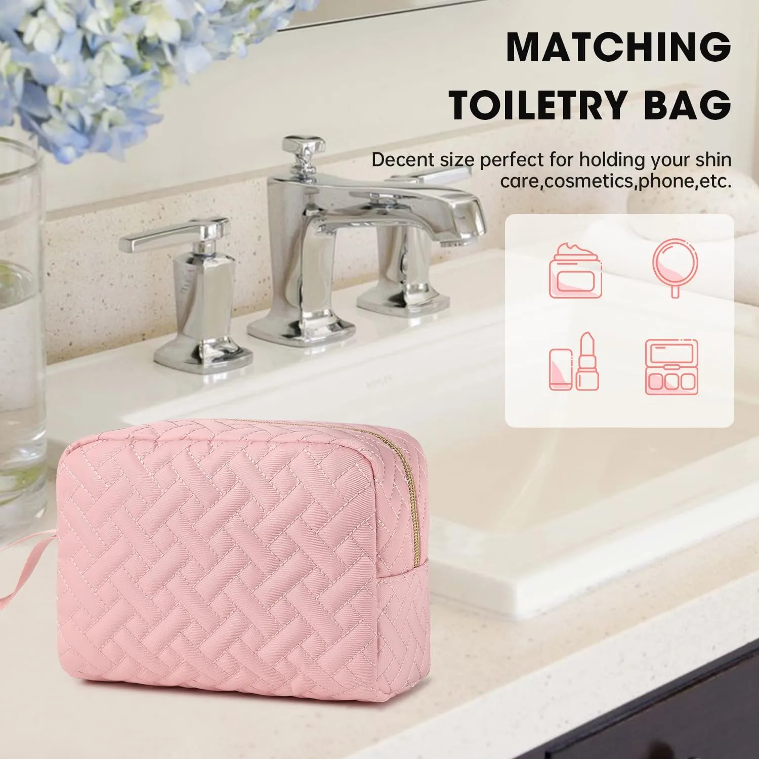 Duffle Bags for women,50L Quilted Travel Weekender Bag with Shoe Compartment, Large Carry On Overnight Tote Gym Bag
