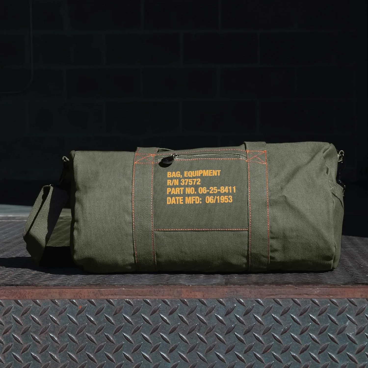 Earth Brown Cotton Canvas Travel Equipment Flight Carry Duffle Shoulder Bag - 19 inches