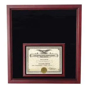 Extra Large Award Display Case in bottom with 3'x5' flag