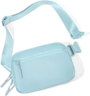 Fanny Pack Crossbody Bags for Women Fashion Waist Packs Everywhere Belt Bag with 3 Pockets Gifts for Women Trend Stuff Birthday Gifts for Her (Icing Blue)
