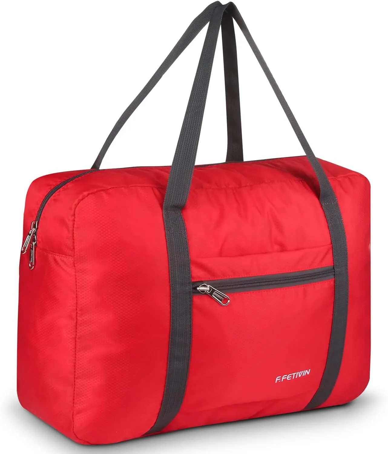 F.FETIVIN Personal item travel bag 17.7x12.6x6.3 for Spirit Airlines Lightweight carry on duffle bag waterproof for Gym,Sports,Vacation(Red)