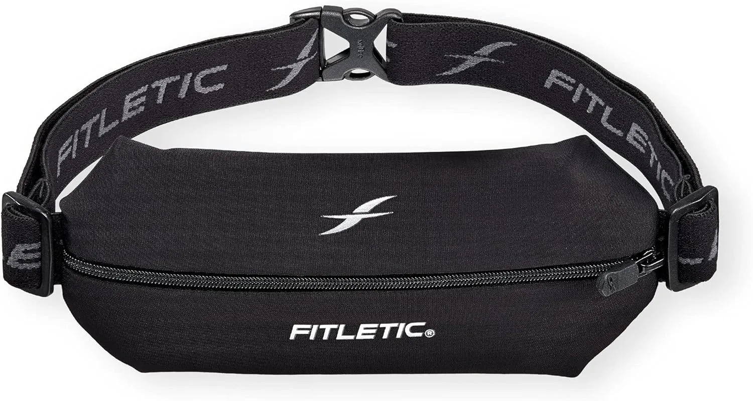 Fitletic Active Lifestyle Fanny Pack & Mini Sports Running Belt For Men & Women  Lightweight, Low Profile & Sleek Design  Ultra-Soft Expandable Lycra Pouch - Fits All Phones  Inner Organizer Pocket