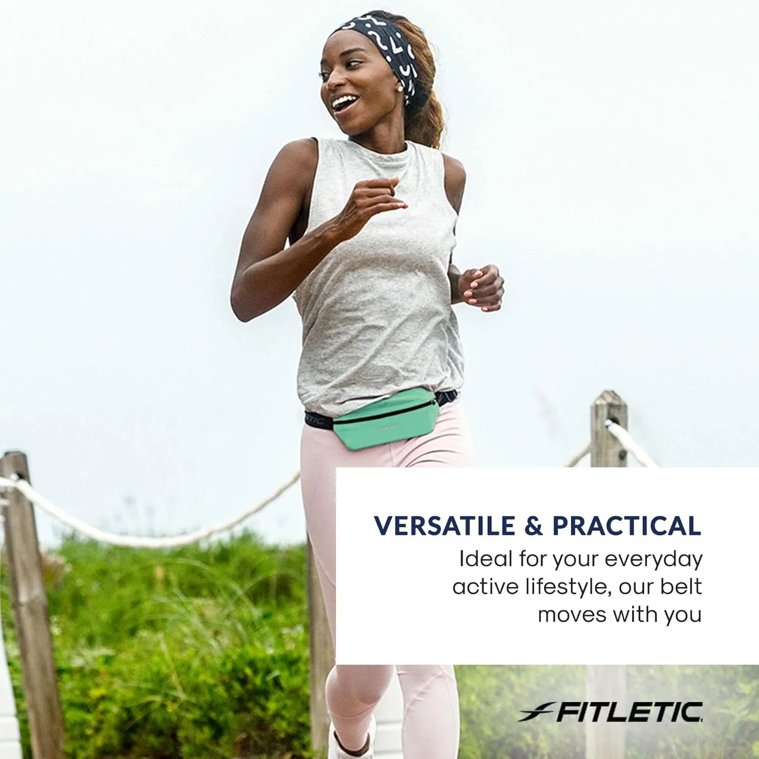 Fitletic Active Lifestyle Fanny Pack & Mini Sports Running Belt For Men & Women  Lightweight, Low Profile & Sleek Design  Ultra-Soft Expandable Lycra Pouch - Fits All Phones  Inner Organizer Pocket