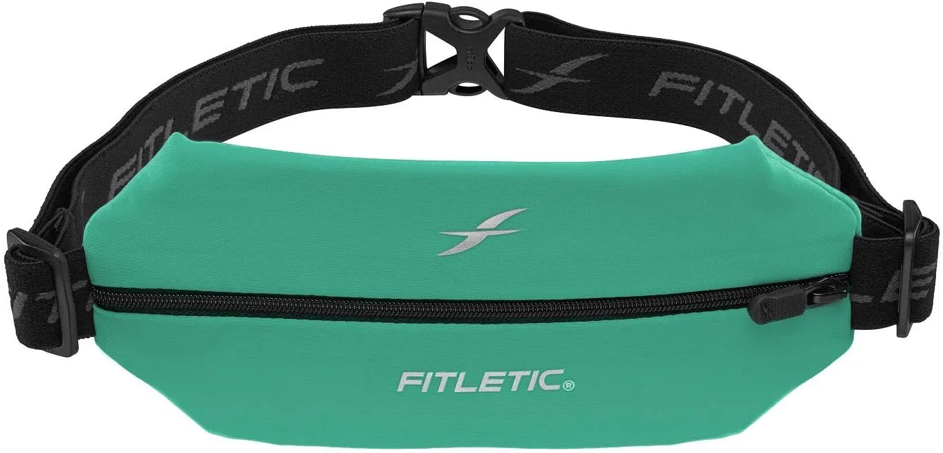Fitletic Active Lifestyle Fanny Pack & Mini Sports Running Belt For Men & Women  Lightweight, Low Profile & Sleek Design  Ultra-Soft Expandable Lycra Pouch - Fits All Phones  Inner Organizer Pocket