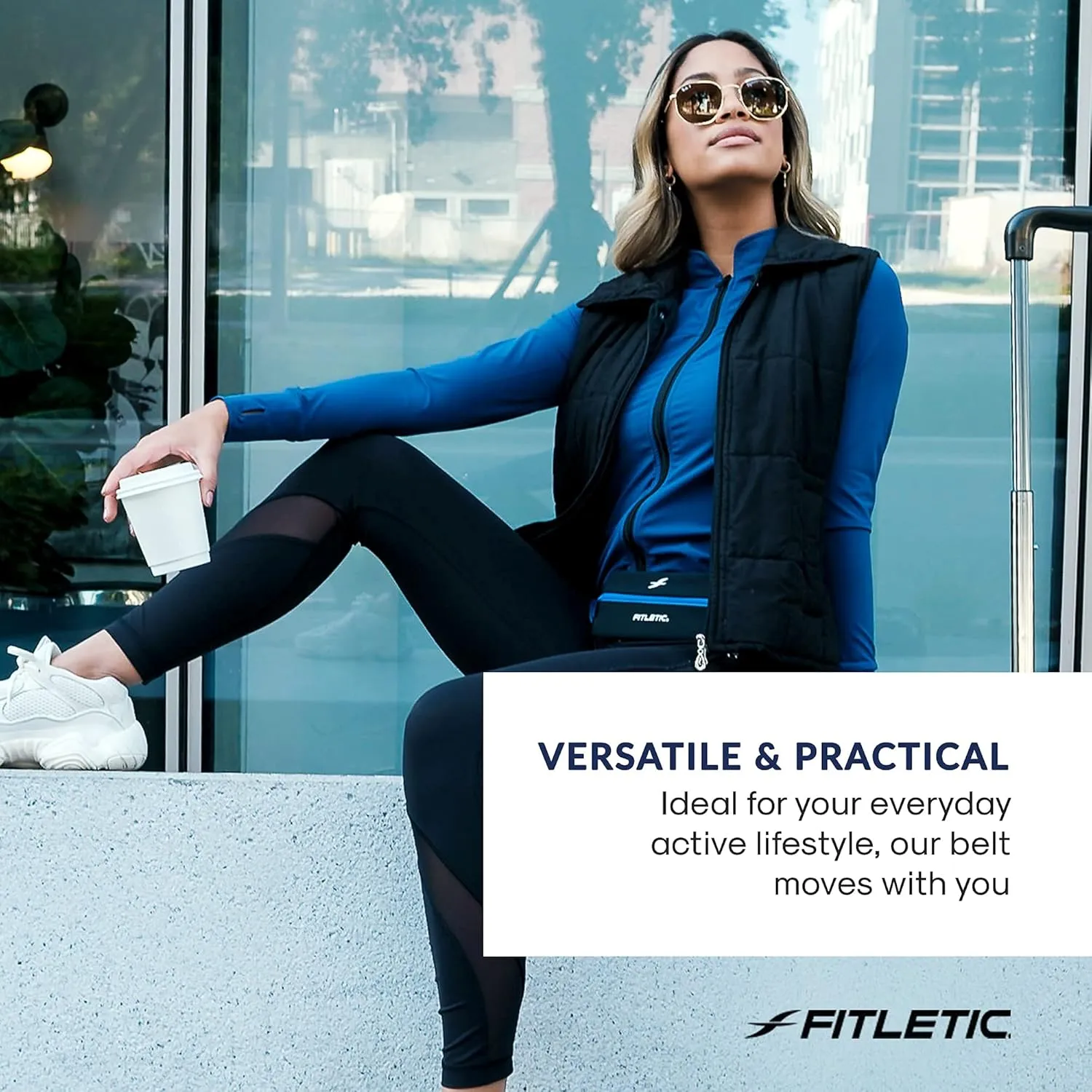 Fitletic Active Lifestyle Fanny Pack & Mini Sports Running Belt For Men & Women  Lightweight, Low Profile & Sleek Design  Ultra-Soft Expandable Lycra Pouch - Fits All Phones  Inner Organizer Pocket