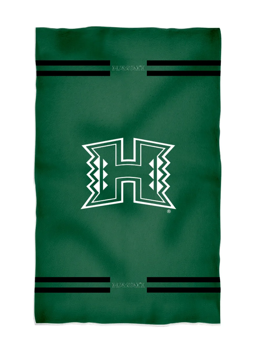 Hawaii Rainbow Warriors Green Beach Bath Towel by Vive La Fete