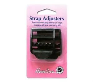 Hemline Strap Adjuster - Plastic Buckle - 25MM Black
