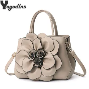 High Quality PU Leather Handbags For Women Bags Luxury Flower Designer Messenger Bags Female 2021 Large Capacity Crossbody Bag