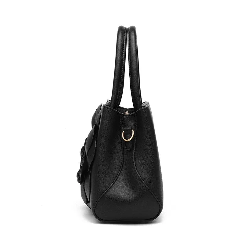 High Quality PU Leather Handbags For Women Bags Luxury Flower Designer Messenger Bags Female 2021 Large Capacity Crossbody Bag
