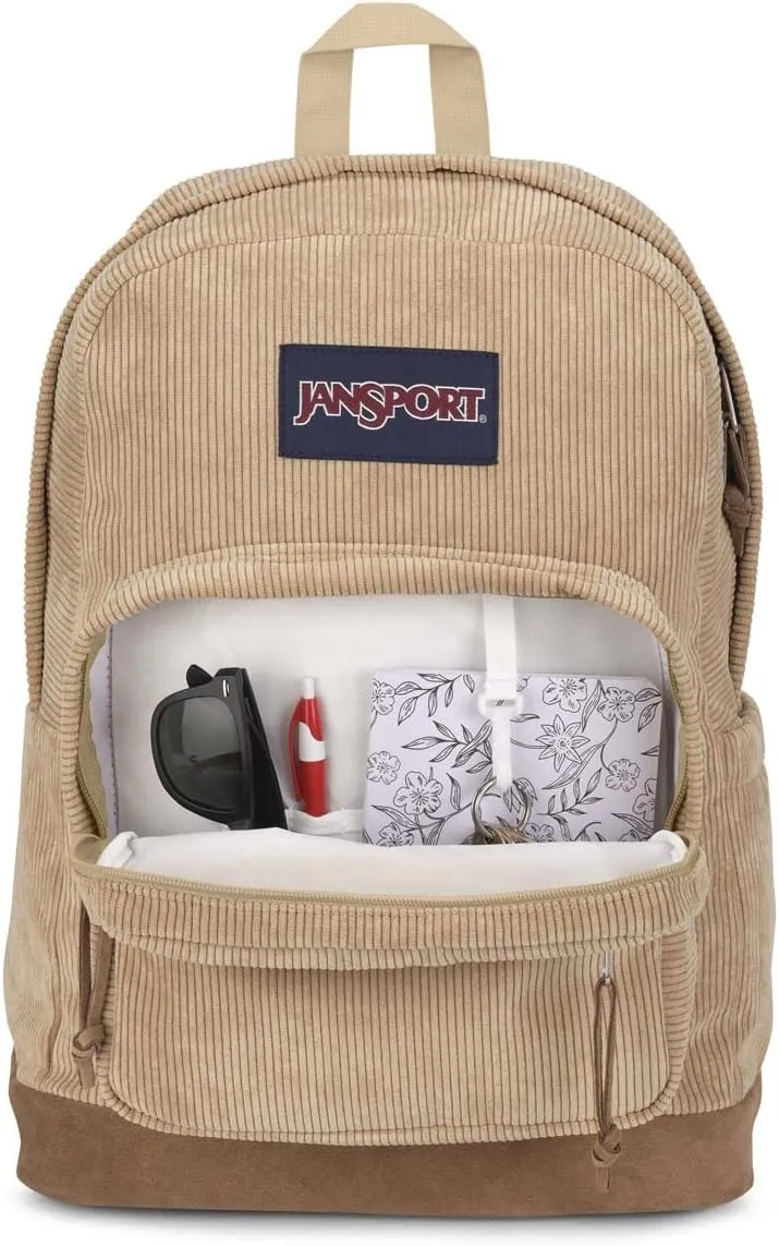 JanSport Right Pack Expressions Backpack - Travel, Work, or Laptop Bag - Curry Corduroy