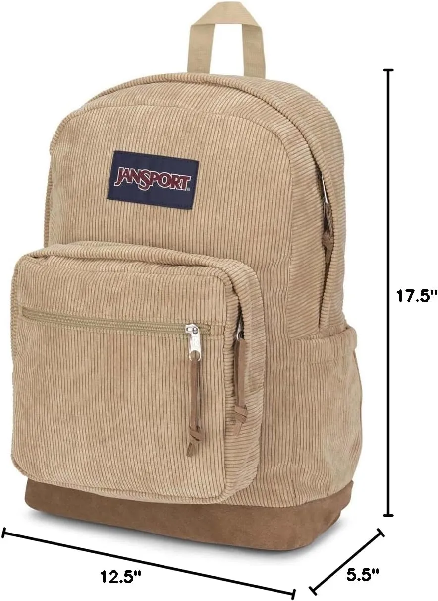 JanSport Right Pack Expressions Backpack - Travel, Work, or Laptop Bag - Curry Corduroy