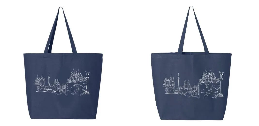Large Tote Bags 25-Litres | Q-Tees Q600 | Large Embroidery (11″ X 7″)