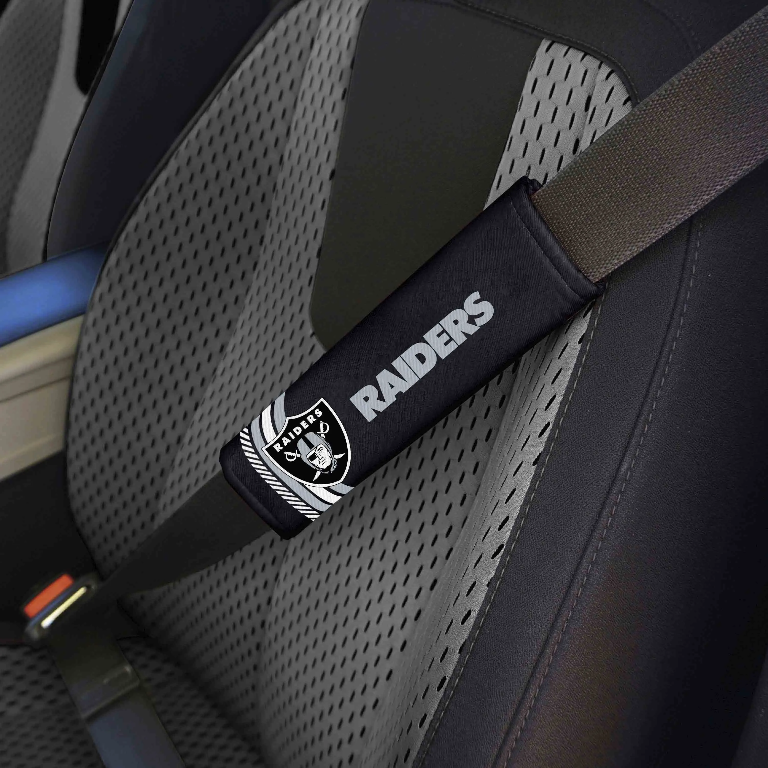 Las Vegas Raiders Team Color Rally Seatbelt Pad - 2 Pieces
