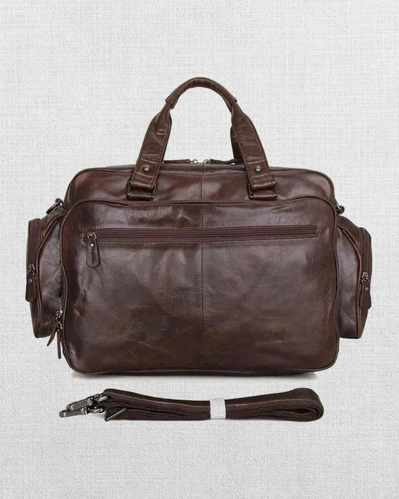 LEATHER BUSINESS TRAVEL BRIEFCASE