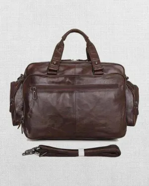 LEATHER BUSINESS TRAVEL BRIEFCASE