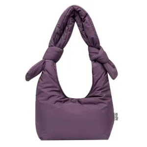 Lefrik Biwa Puffy Mini Shoulder Bag - Plum Tech