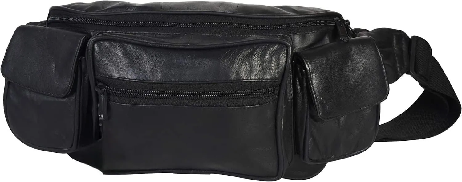 Liberty Leather Large fanny Pack Crossbody Bag for Women and Men Plus Size Fanny Pack Hip Bum Waist Bags for men